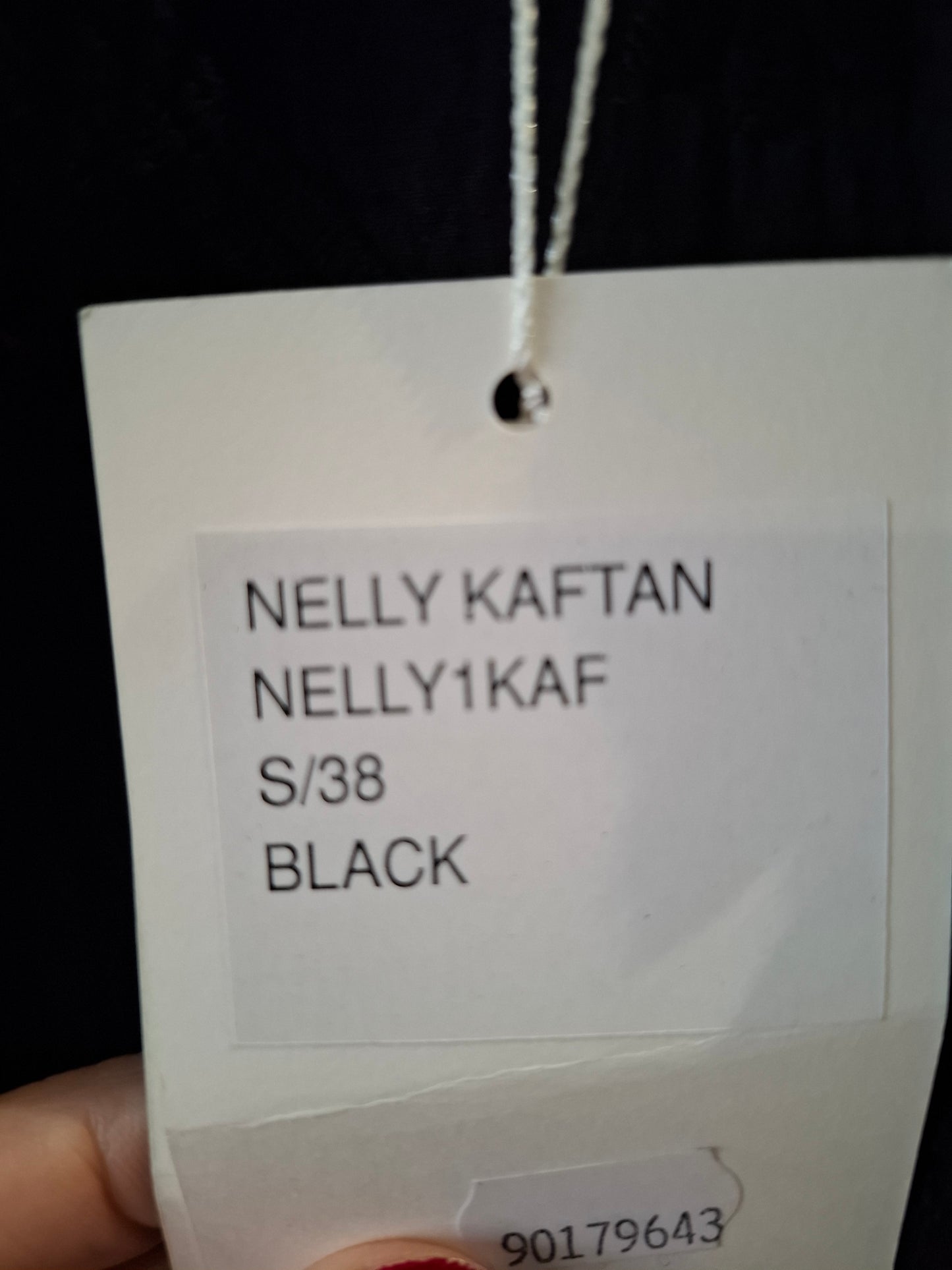 Robe noire broderies anglaises kaftan neuve