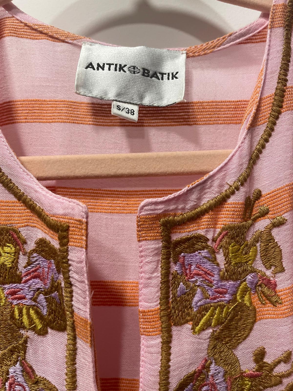 Robe longue brodée Rosita - Rose