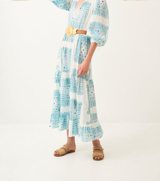 Robe longue fluide ethnique Nalii