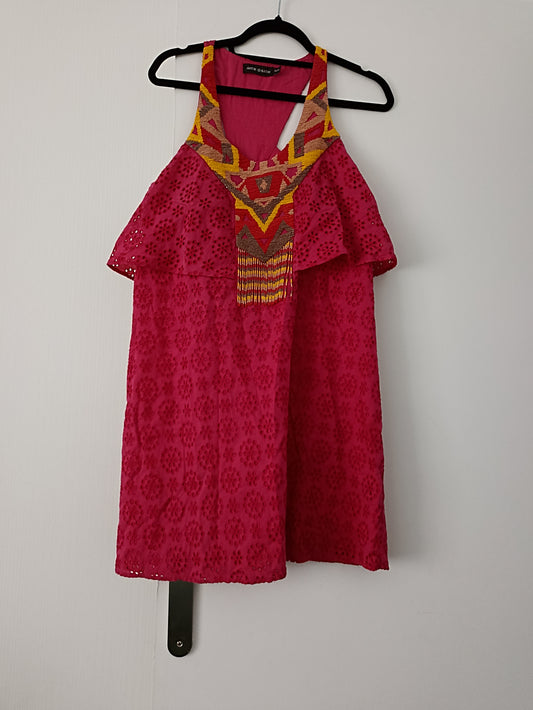 Vestido rosa de pedrería