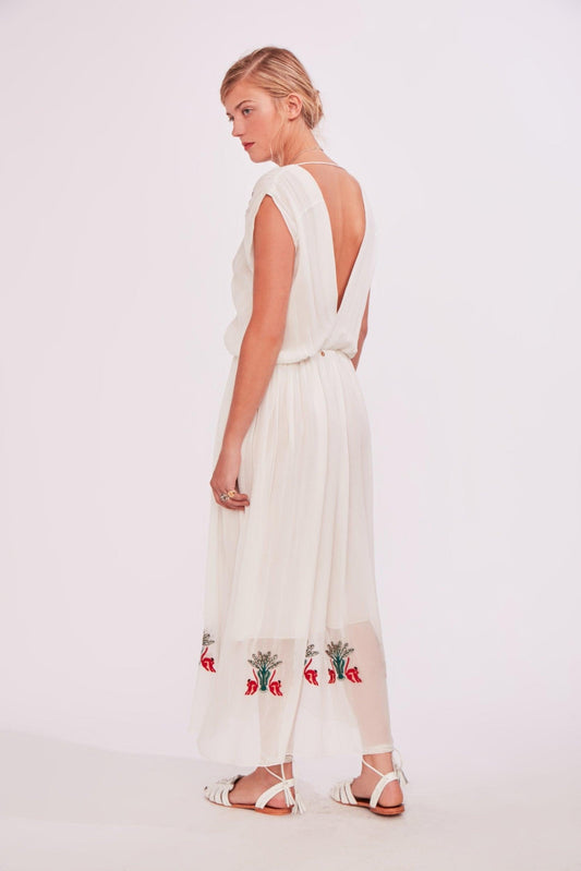 Roma Robe longue brodée