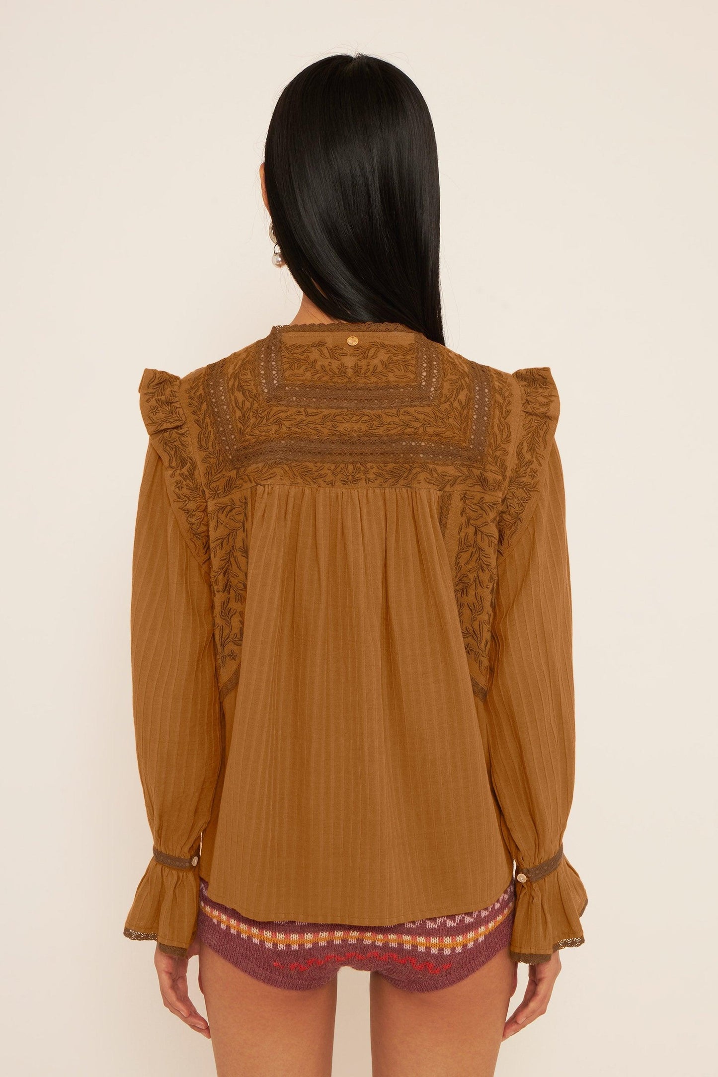 Bernardo embroidered blouse