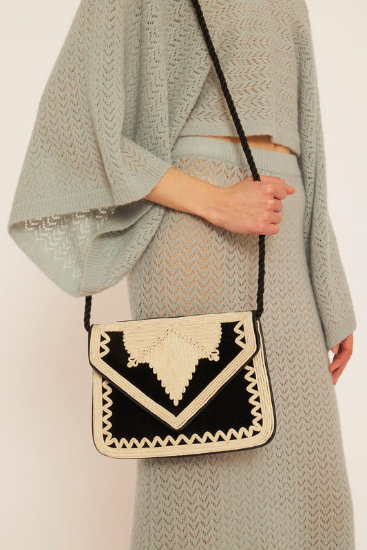 Achile velvet clutch