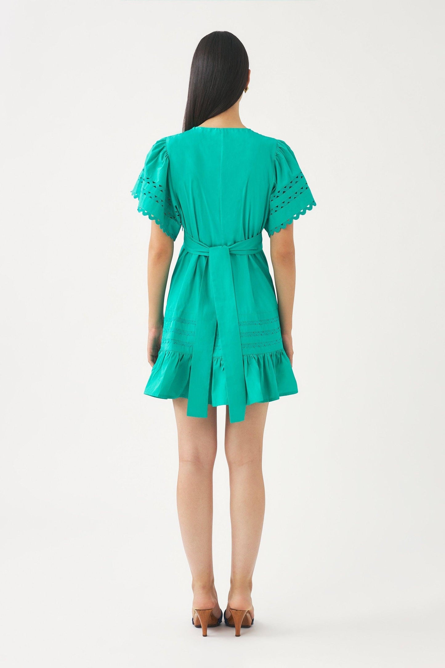 Rodo cotton poplin mini dress