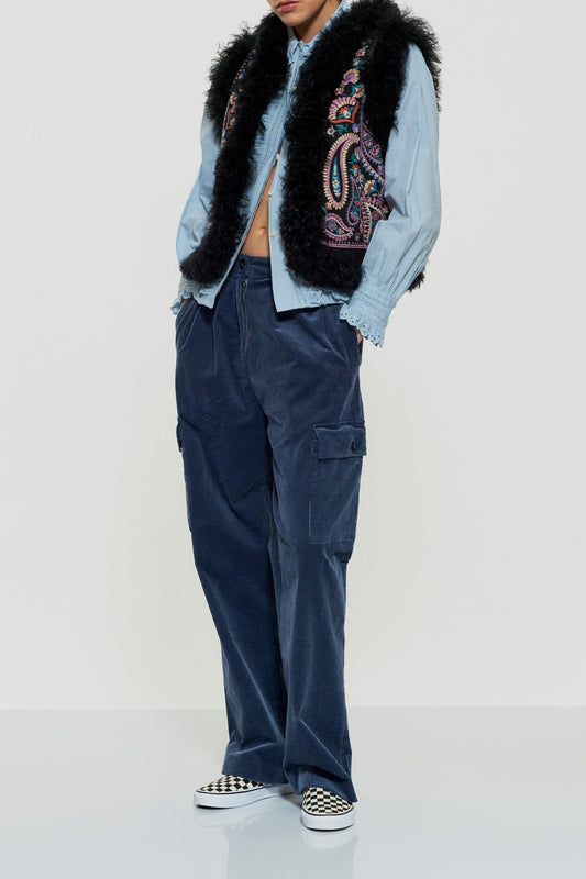 Wesley embroidered sleeveless gilet