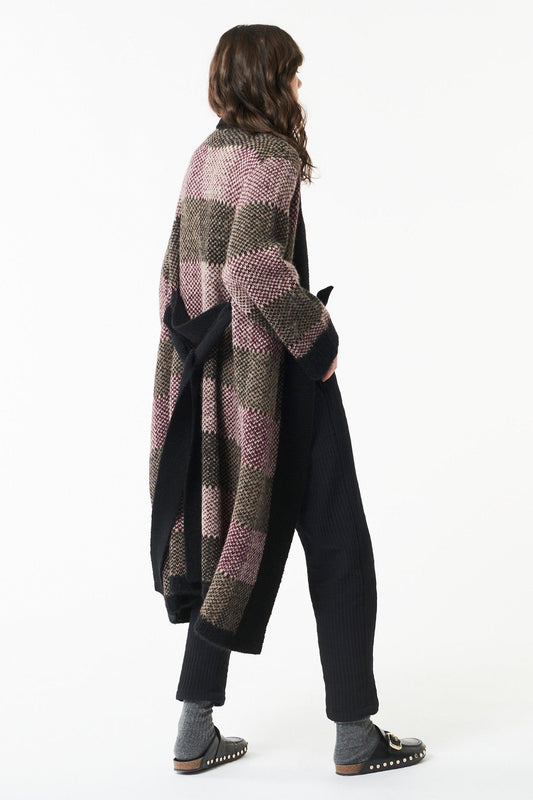 Arturo long alpaca cardigan - Grey