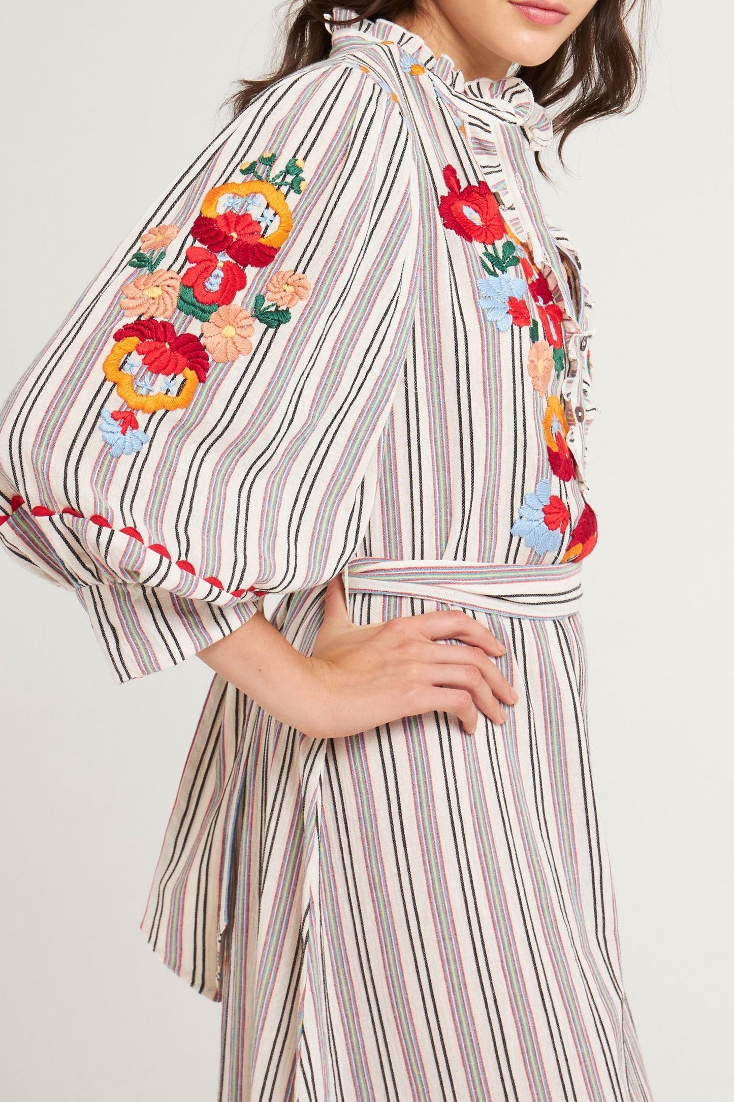 Robe longue brodée Juliette