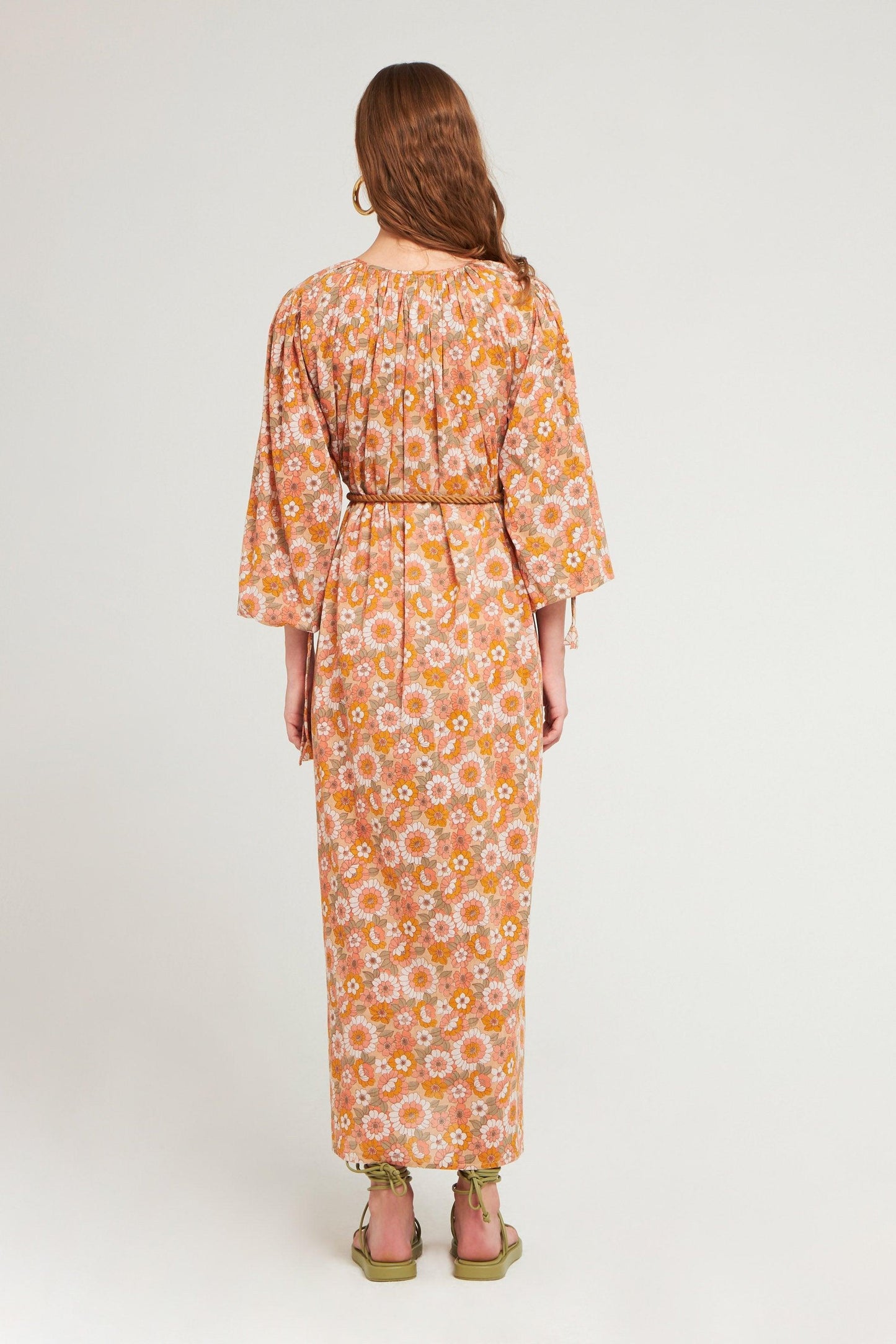 Robe longue Blossom rouille
