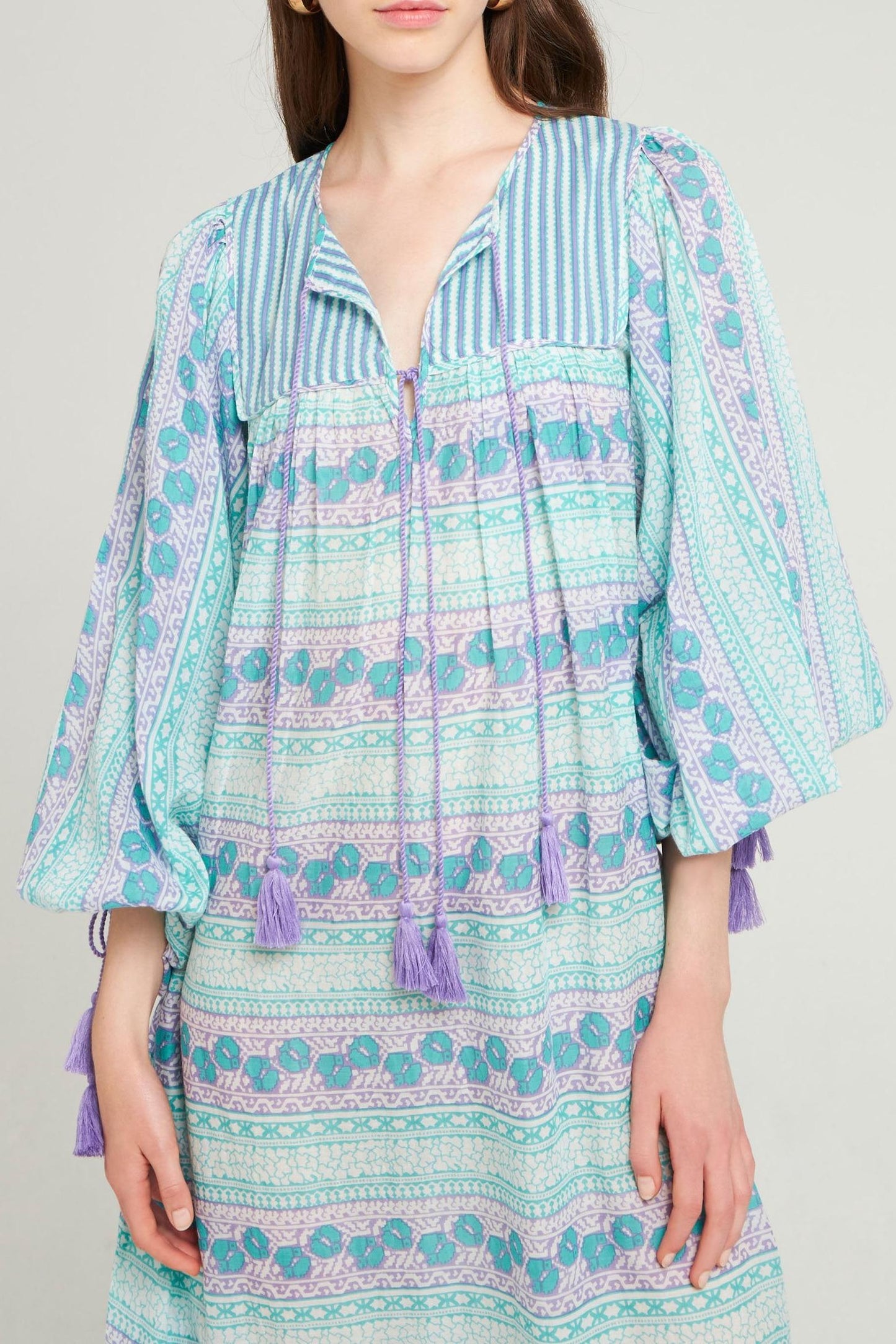 Robe longue Amelie bleu