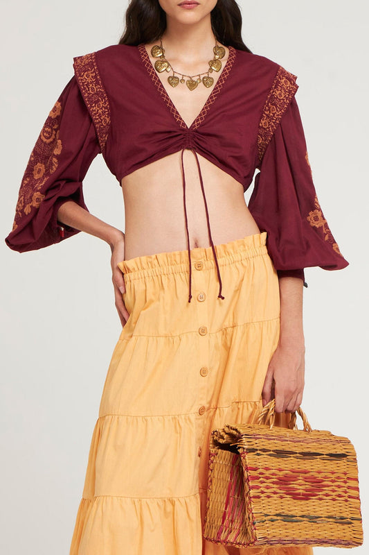 Alani embroidered crop top