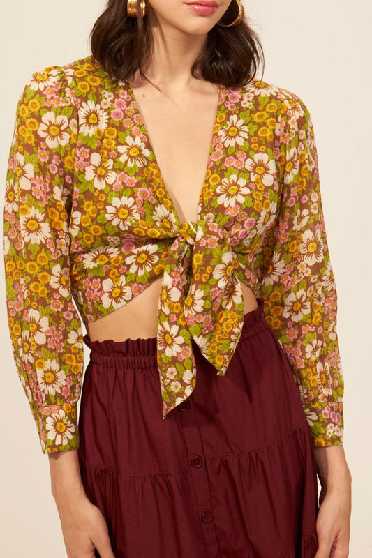 Aline printed crop top