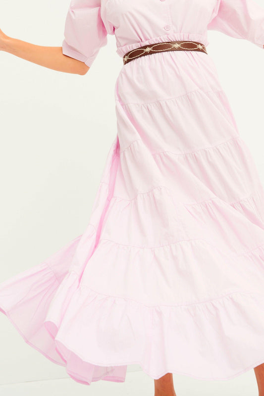 Falda larga con volantes Kala - Lila