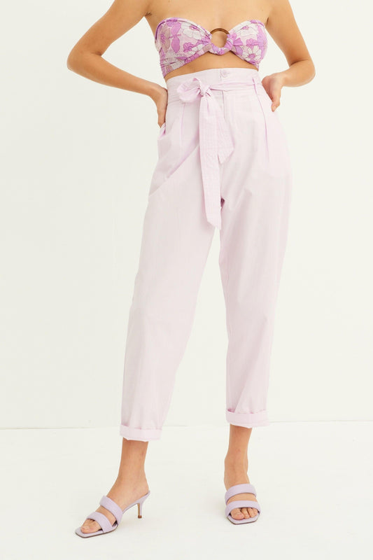 Kala Poplin Carrot Pant - Lilac