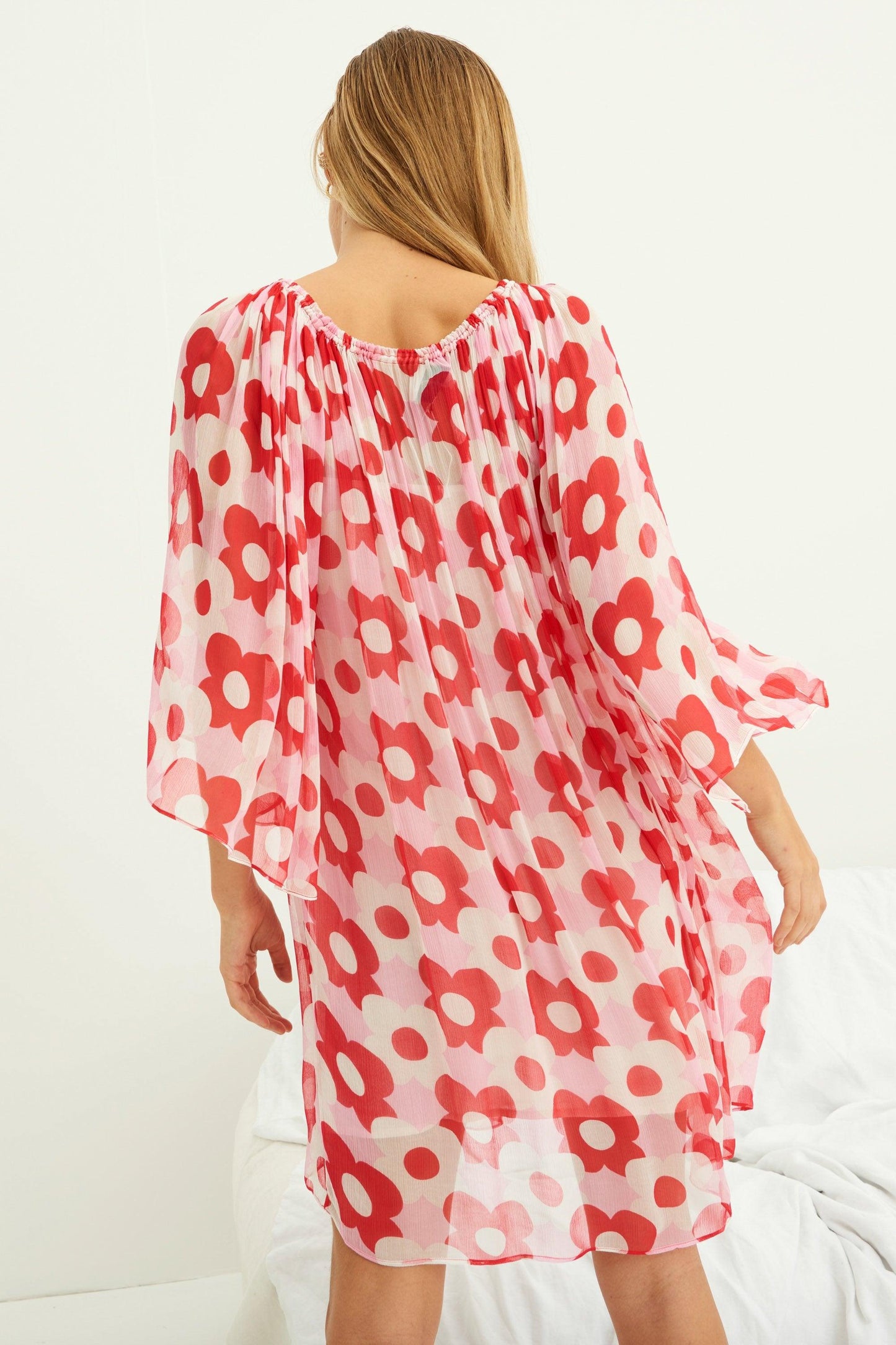 Jucy Flowing Short Dress - Red