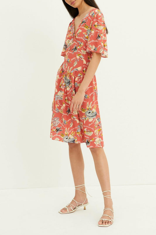 Vestido estampado Hilo