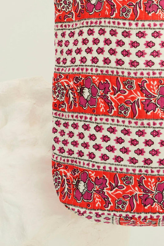 Austin Printed Tote Bag - Red