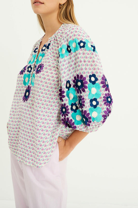 Apoline Embroidered Blouse - Parma