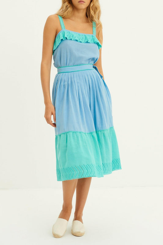 Amie English Embroidered Skirt - Blue