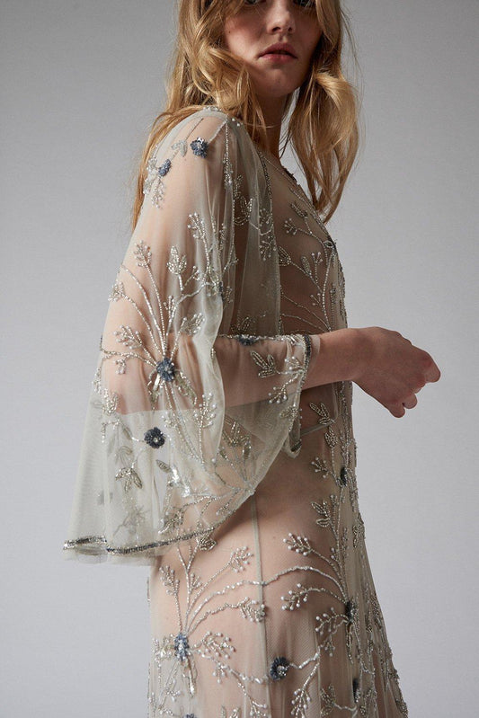 Zina Embroidered Long Dress