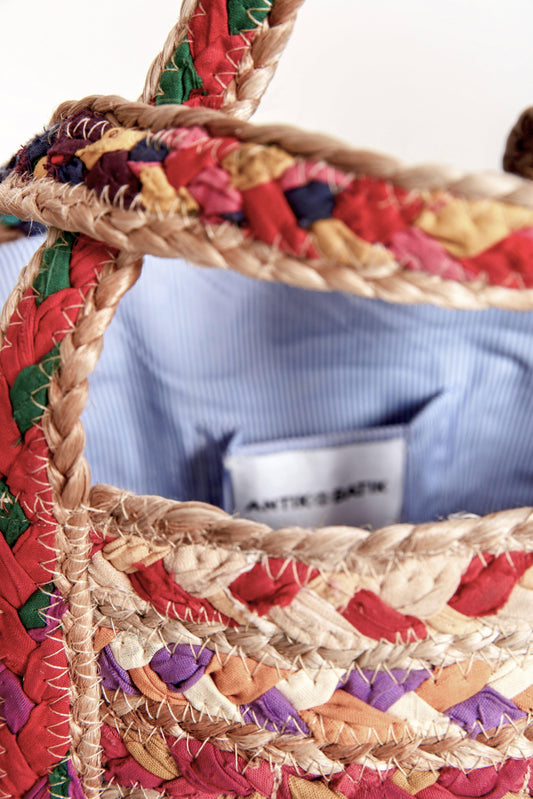 Jella Braided Jute Tote - Multicoloured
