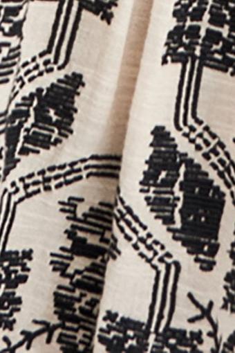 Sofia Embroidered Midi Dress - Cream