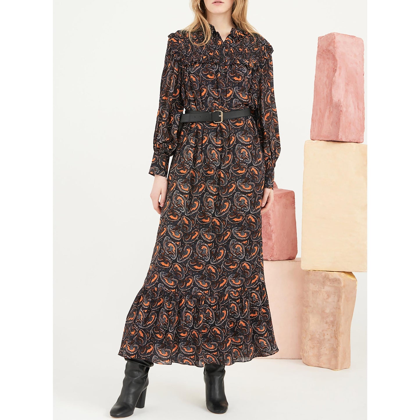 Vestido largo estampado Otto