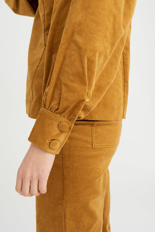 Mona Velvet Blouse - Ochre