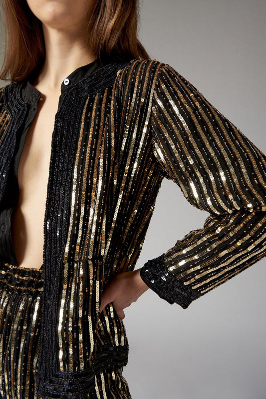 Melina Sequin Embroidered Jacket