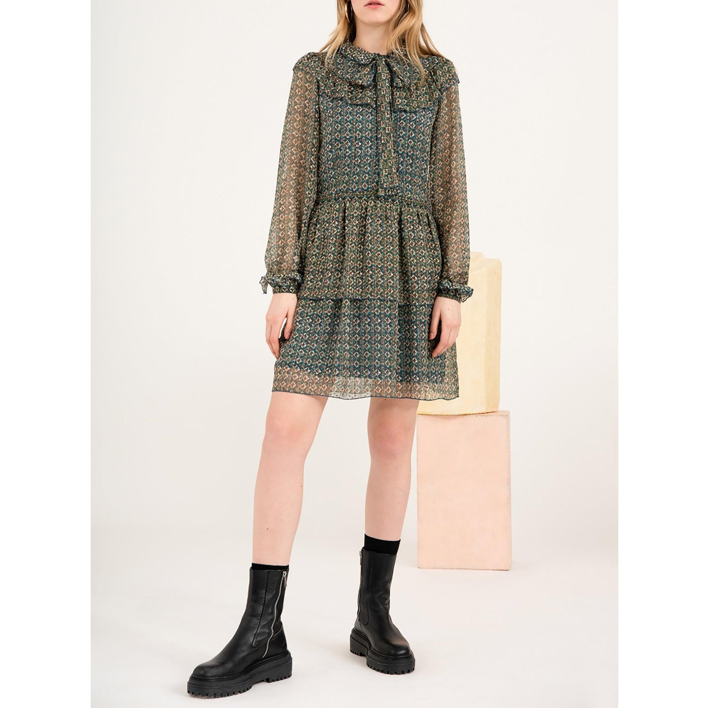 Malo Silk Short Dress