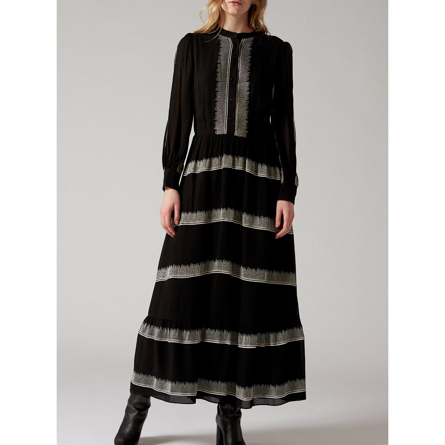 Linsey Embroidered Long Dress