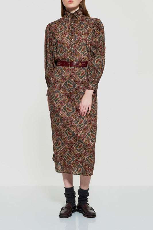 Zina print maxi dress