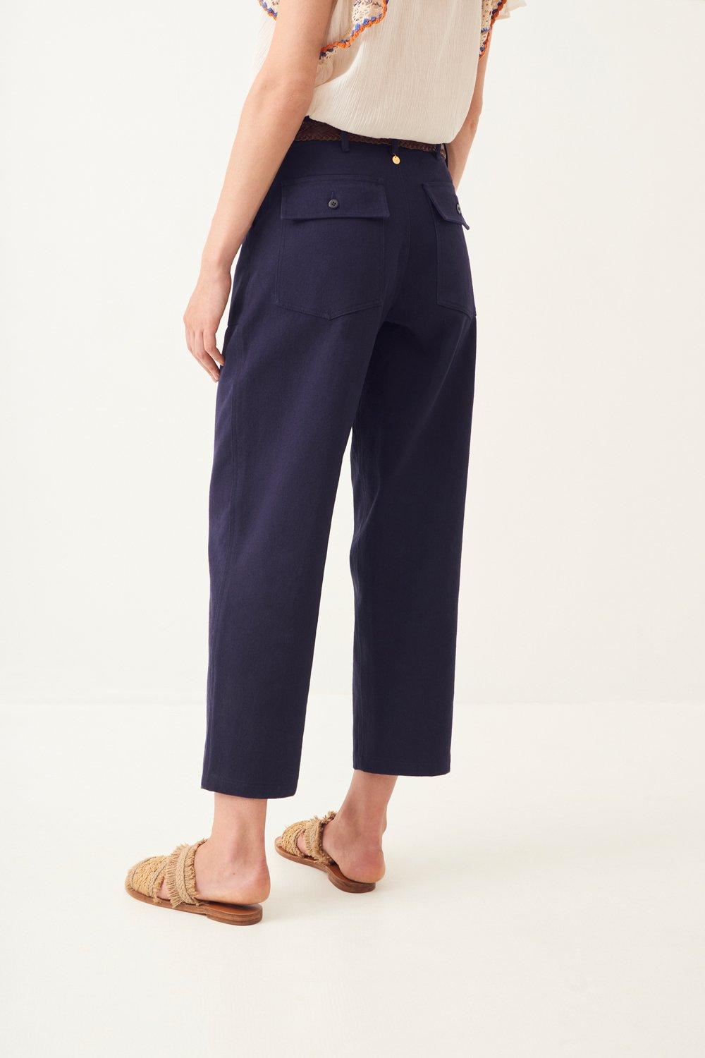 Ronan Cotton Chino Pants - Navy Blue
