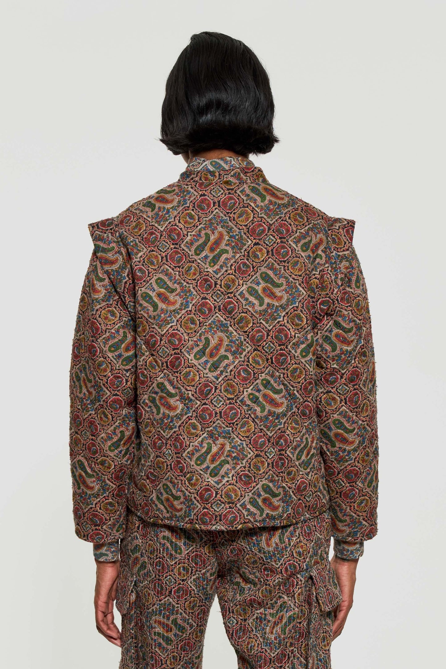 Zina print quilted jacket