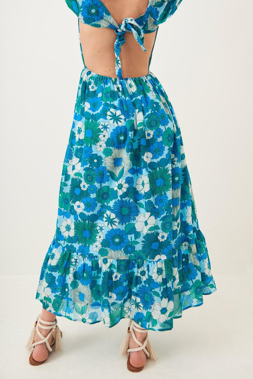 Lorette Maxi Halter Dress - Blue