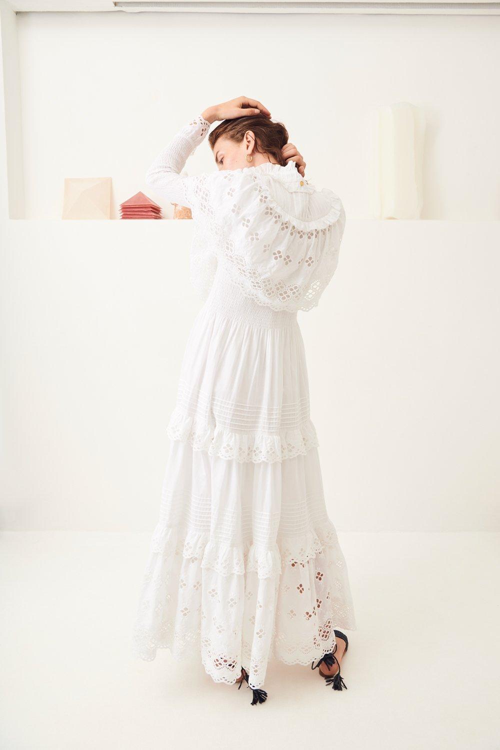 Ally Lace Maxi Dress - White