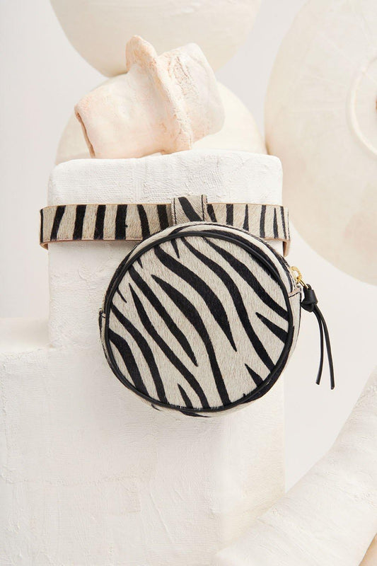 West Belt with Removable Pouch - Zebra-Print