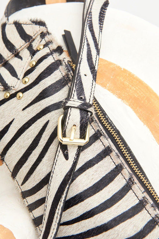 West Leather Fanny Pack - Zebra-Print