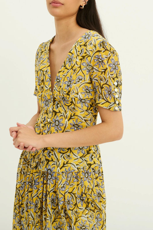 Top estampado María - Amarillo