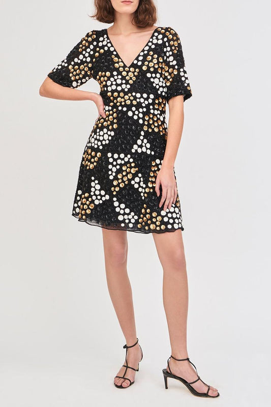 Andy Sequined Skater Dress