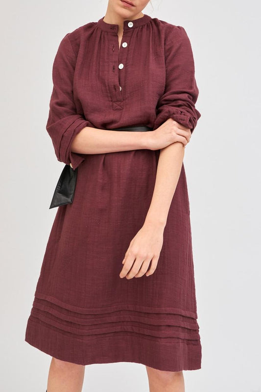 Agar Dress - Burgundy