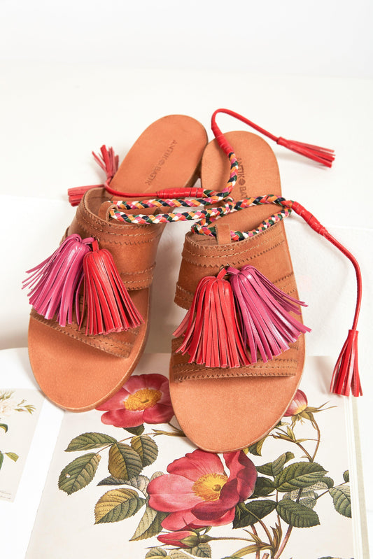 Sandalias de piel color camel Youri