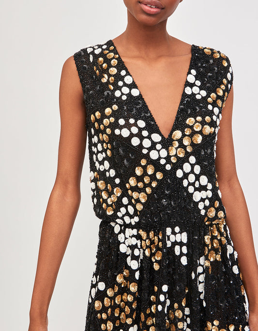 Robe longue à sequins Andy