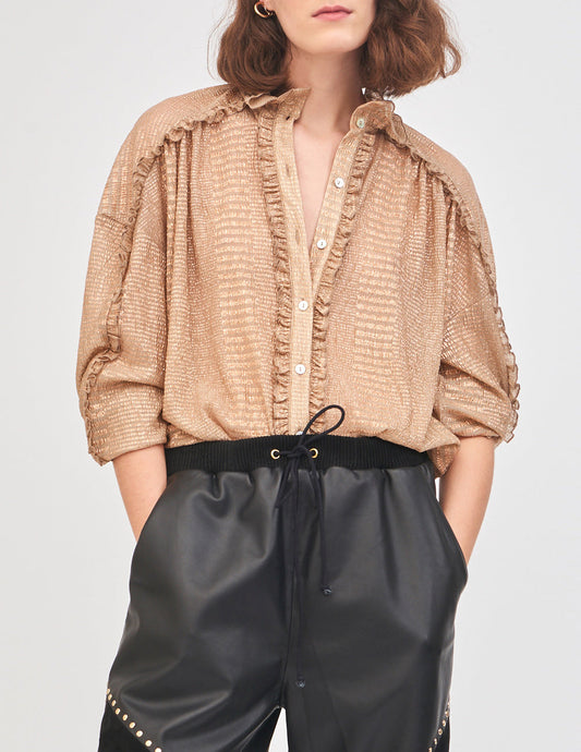 Chemise dorée Aurele