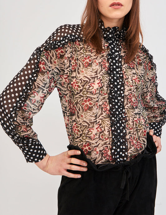 Blouse en soie imprimée Balyna