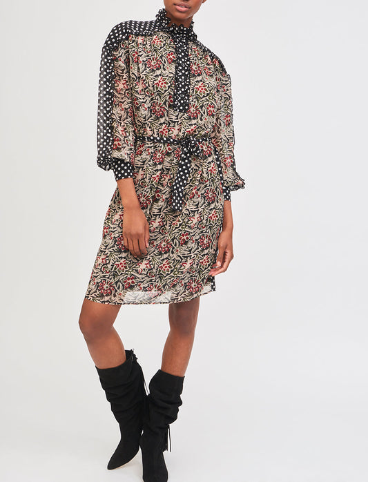 Robe en soie imprimée Balyna