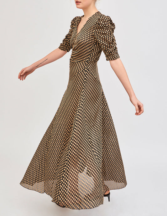 Robe longue à pois Doty