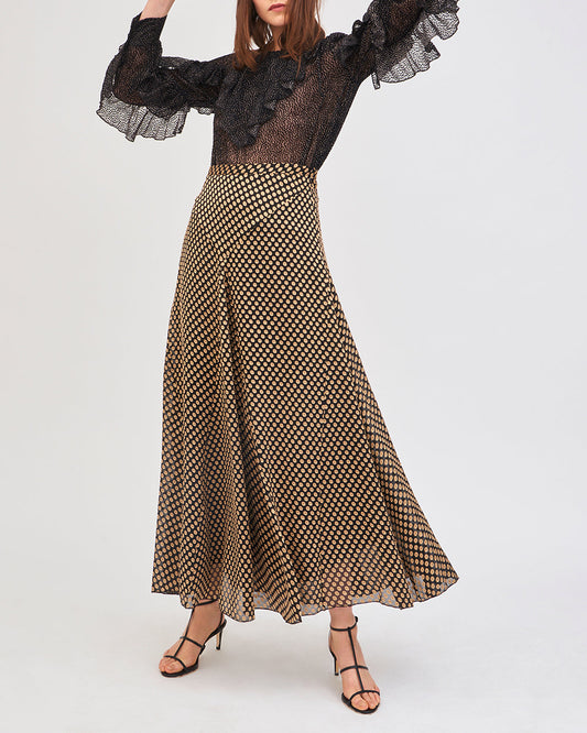 Jupe longue à pois Doty