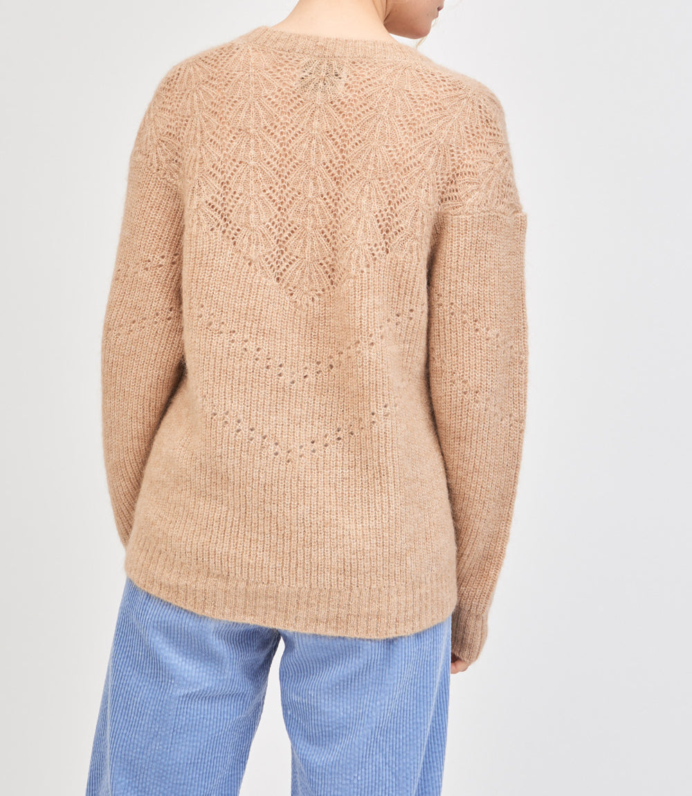 Pull en maille ajourée Woolah