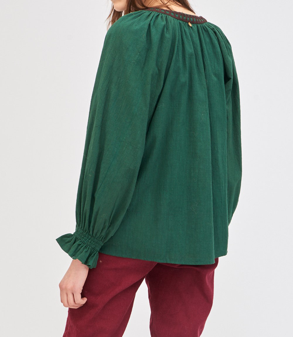 Blouse ample brodée Zida