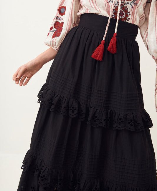 Ally long lace skirt